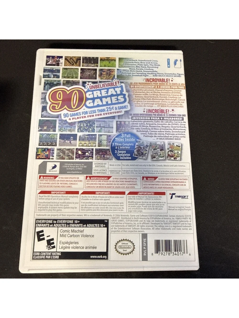 Family Party: 90 Great Games Party Pack - Nintendo Wii - Complete In Box CIB